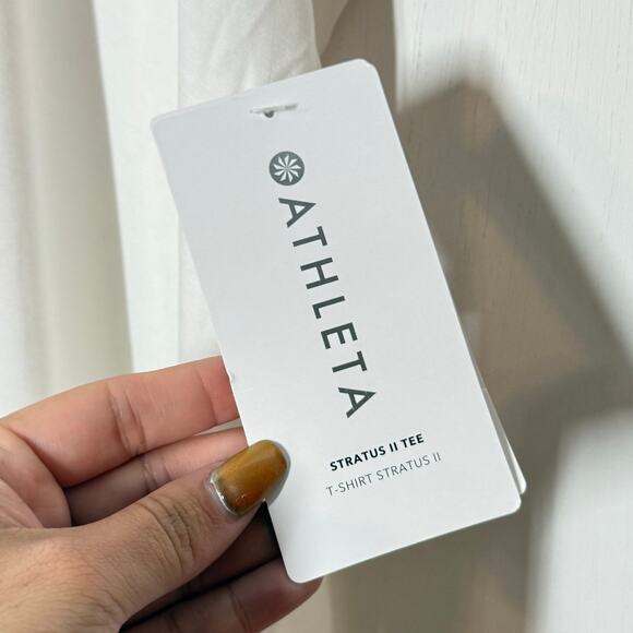 NEW Athleta Stratus II Tee Plus Size 2X White Scoop Neck Activewear Athleisure - Picture 8 of 11